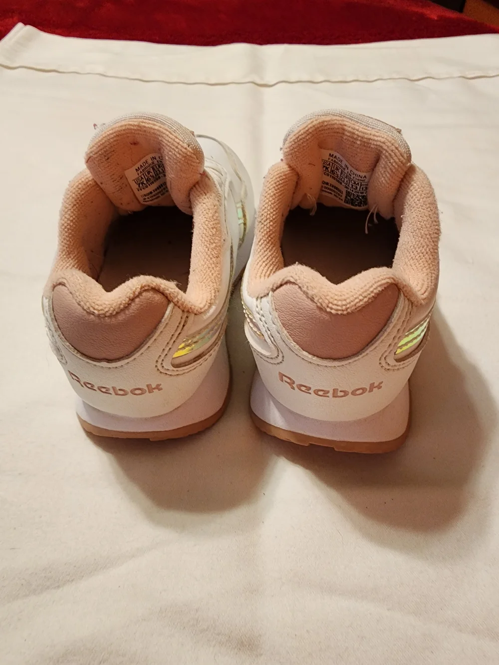 Reebok Kids White elastic  Lace-Up Sneakers 7K